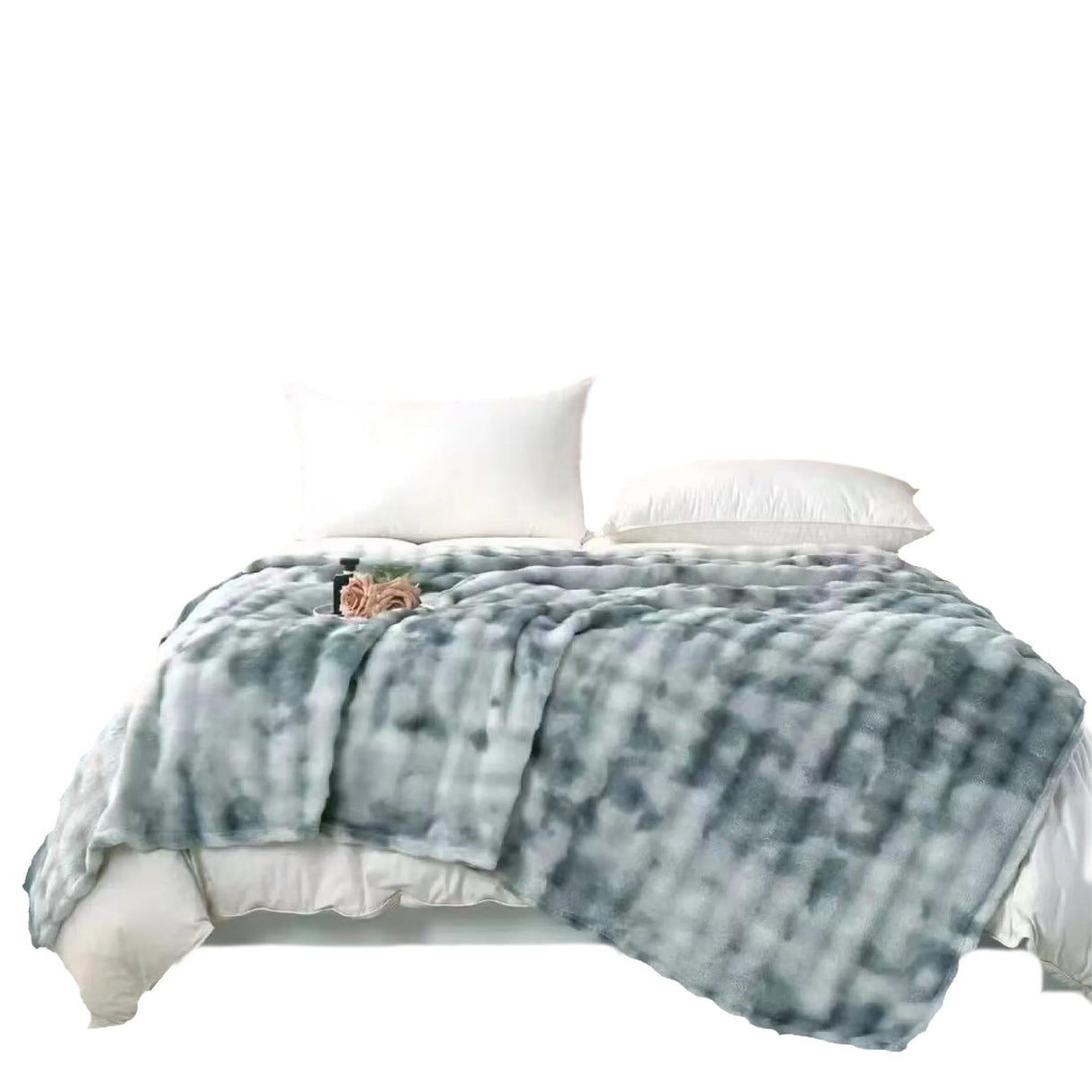 Cobija Alaska Fondo Entero Blanco Y Azul 180x200cm Muy Suave y Ligera - COBIJAS Y MANTAS | Bylmo