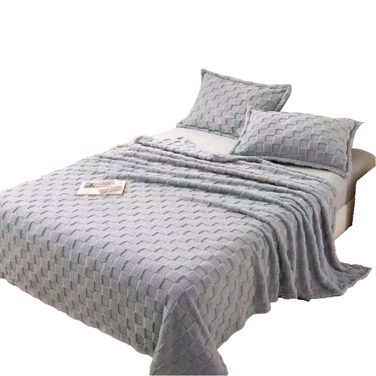 Cobija Ártica Fondo Entero Blanco Y Gris 200x230cm Muy Suave y Ligera - COBIJAS Y MANTAS | Bylmo