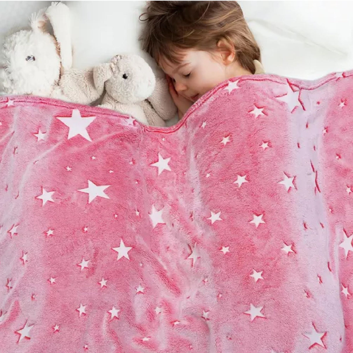 Cobija Shining Mágica Fondo Entero Rosado 150x200cm Muy Suave y Ligera - COBIJAS Y MANTAS | Bylmo