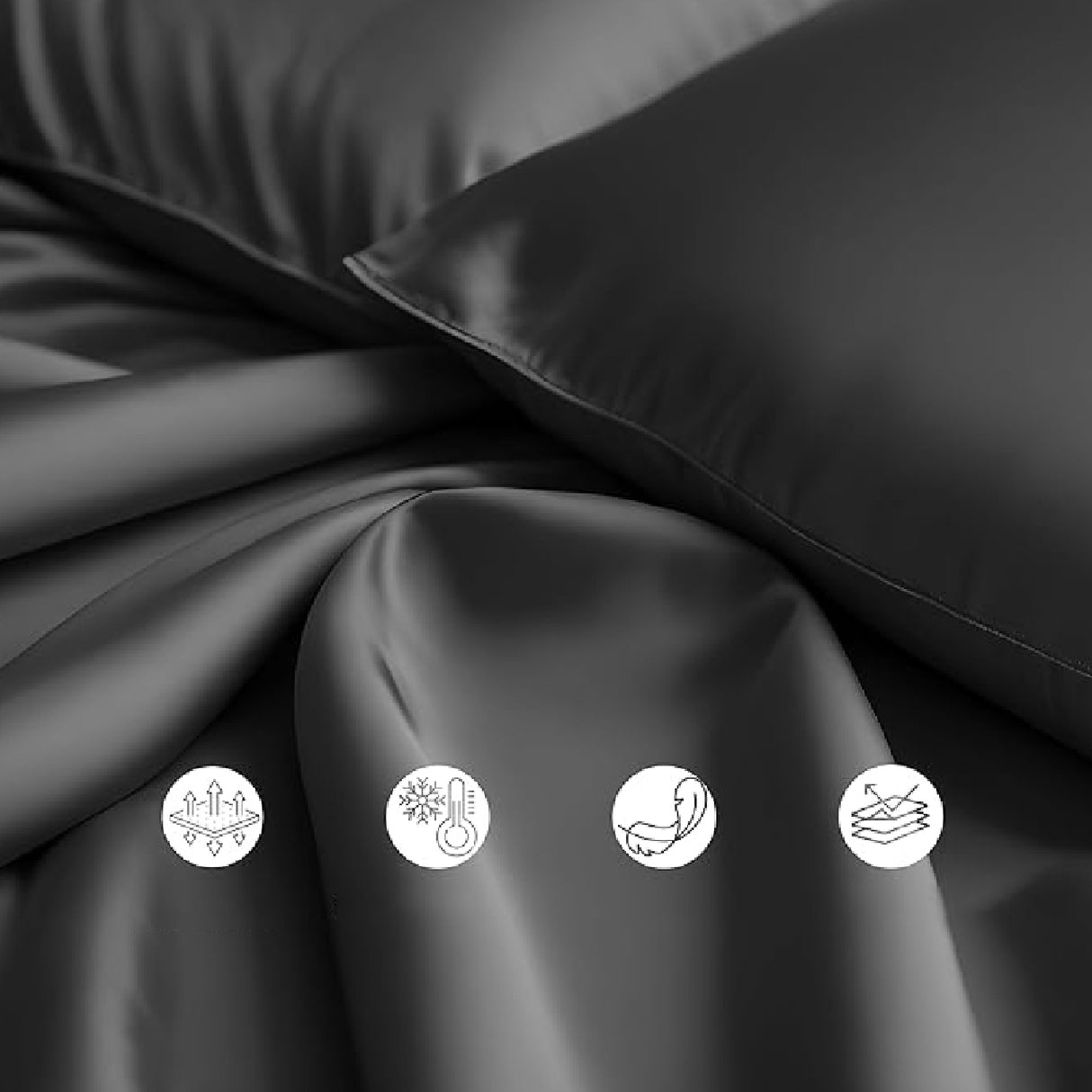 Sabana Bamboo Gris Claro 180x200cm Fondo Entero de 400 Hilos - SABANAS | Bylmo