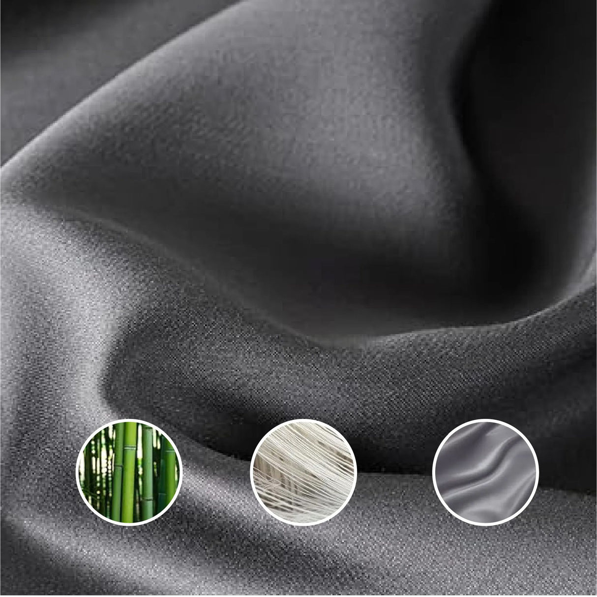 Sabana Bamboo Gris Oscuro 180x200cm Fondo Entero de 230 Hilos - SABANAS | Bylmo