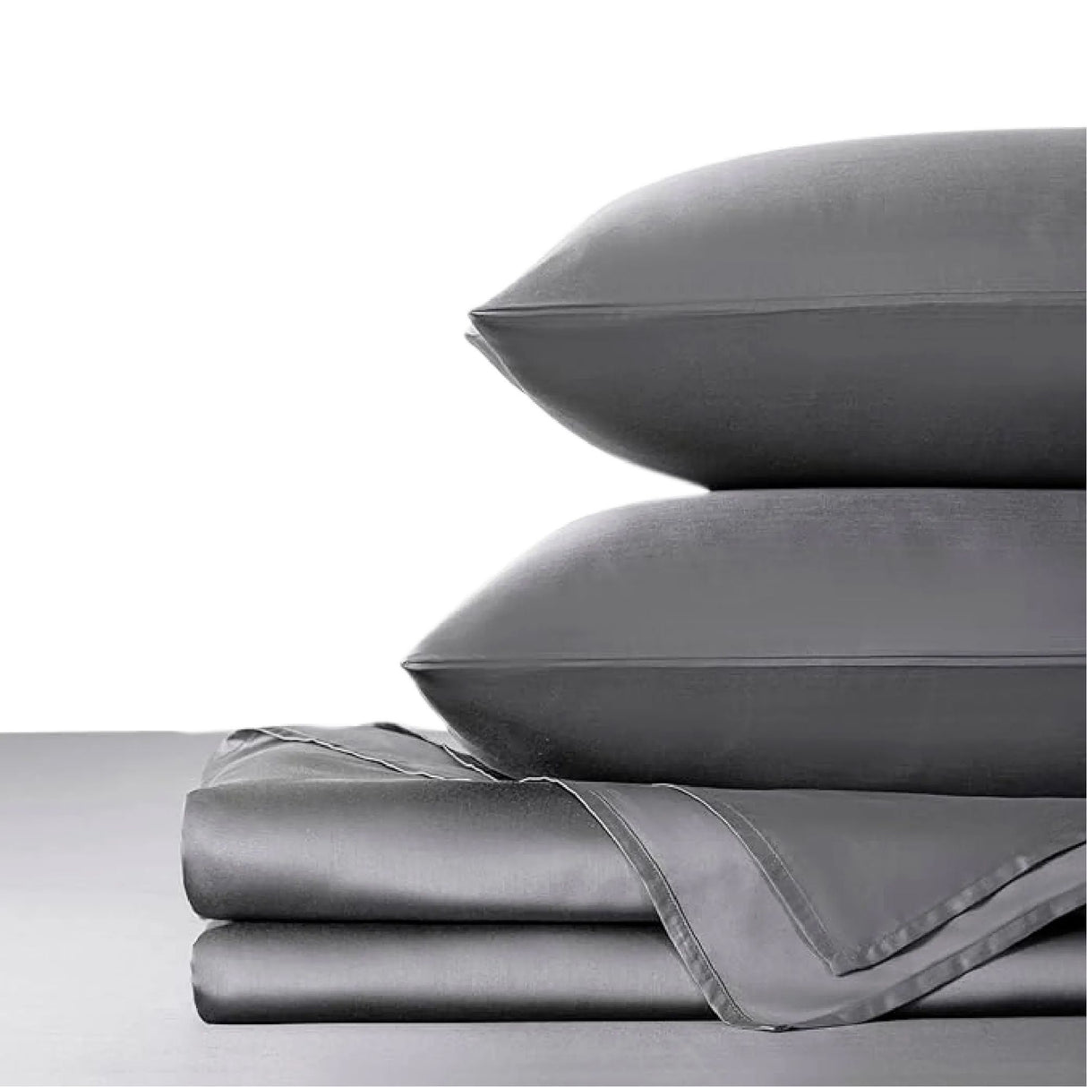 Sabana Bamboo Gris Oscuro 160x200cm Fondo Entero de 230 Hilos - SABANAS | Bylmo