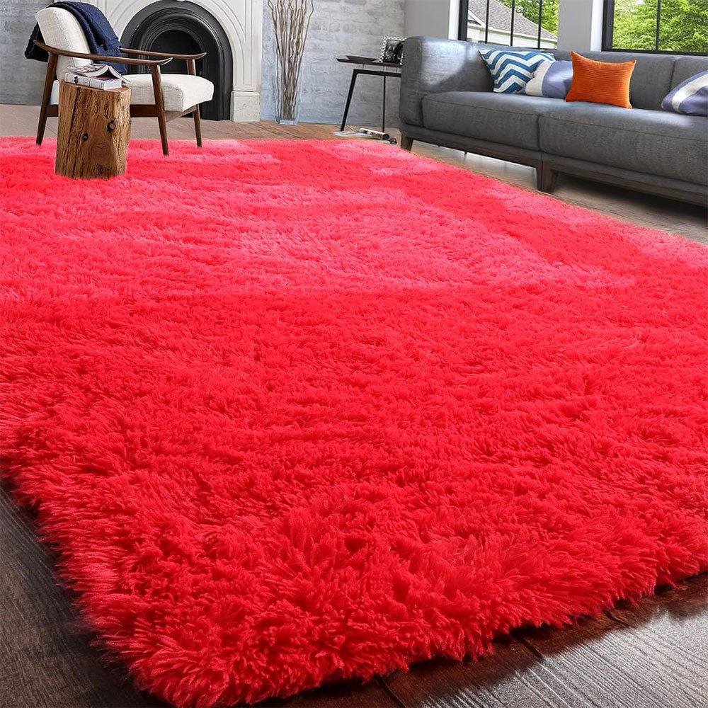 Tapete de Sala Terciopelo Rojo 100x150cm Fondo Entero - TAPETES Y ALFOMBRAS | Bylmo