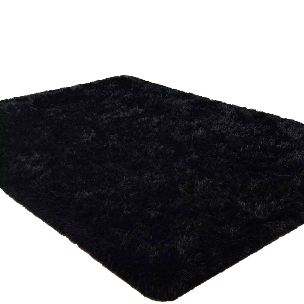 Tapete de Sala Terciopelo Negro 100x150cm Fondo Entero - TAPETES Y ALFOMBRAS | Bylmo