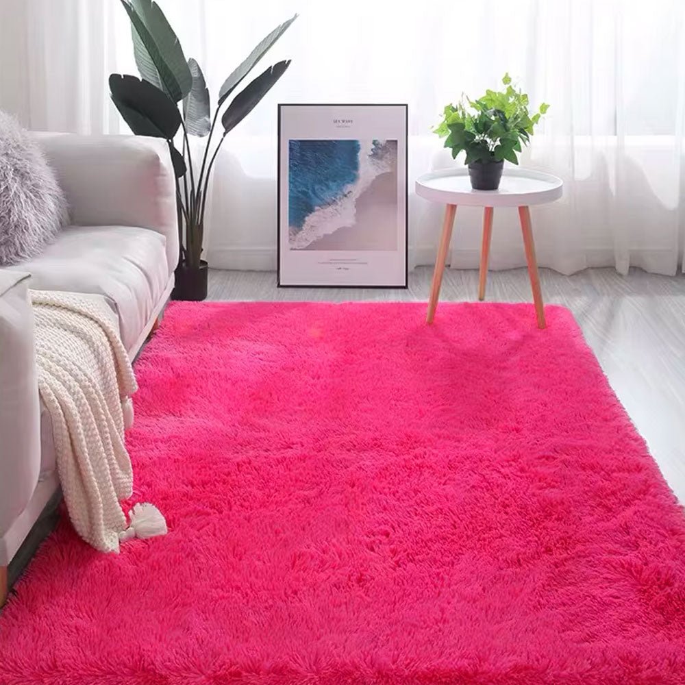 Tapete de Sala Terciopelo Fucsia 100x150cm Fondo Entero - TAPETES Y ALFOMBRAS | Bylmo