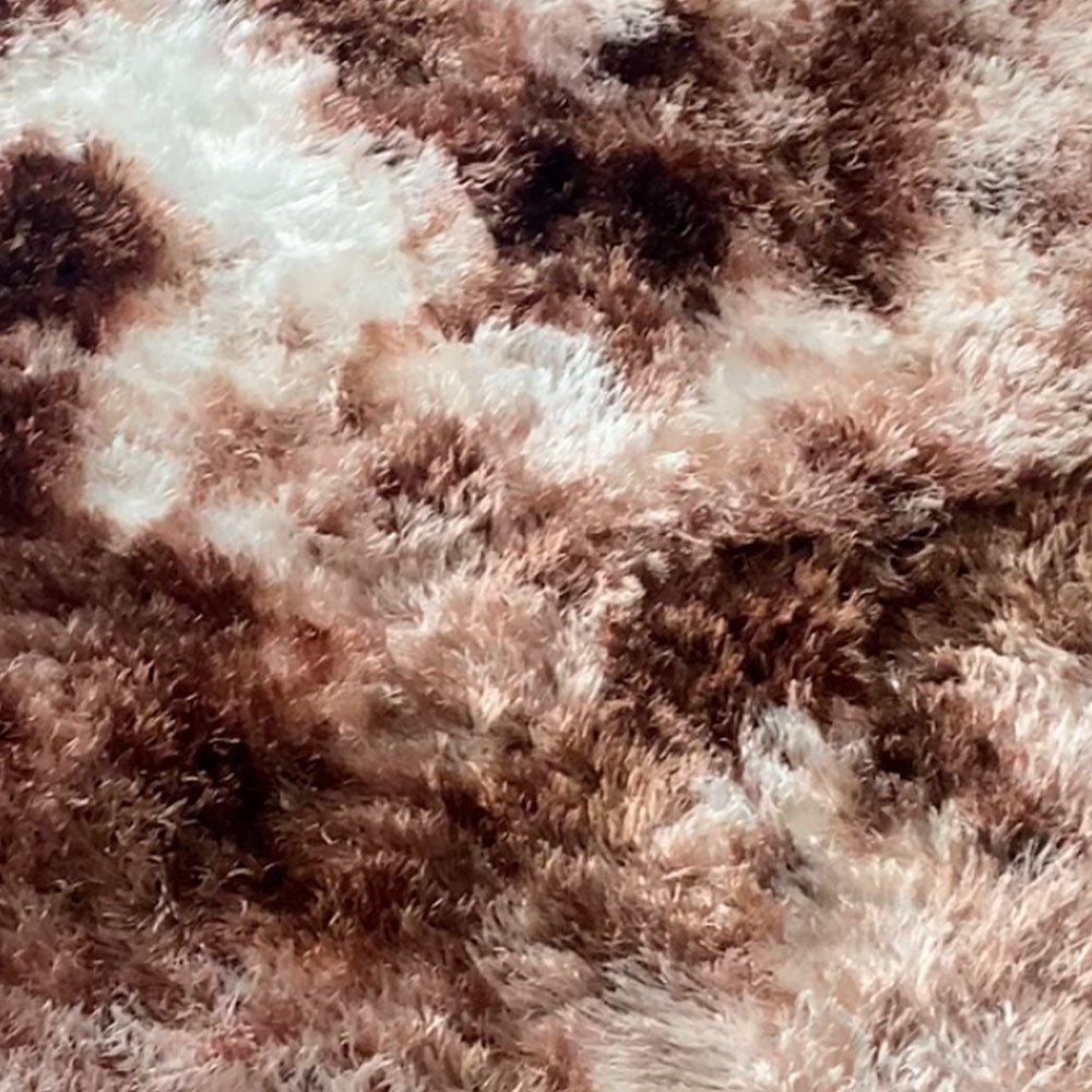 Tapete de Sala Terciopelo Cafe y Blanco 100x150cm Fondo Entero - TAPETES Y ALFOMBRAS | Bylmo