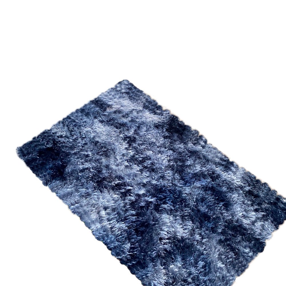 Tapete de Sala Terciopelo Azul Claro y Blanco 200x150cm Fondo Entero - TAPETES Y ALFOMBRAS | Bylmo