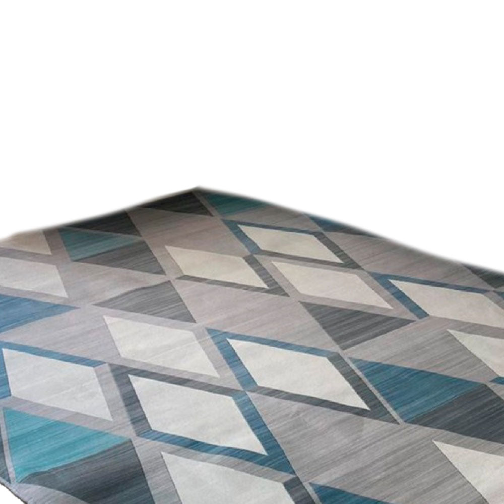 Tapete de Sala Persa Azul y Blanco 200x150cm de Rombos - TAPETES Y ALFOMBRAS | Bylmo