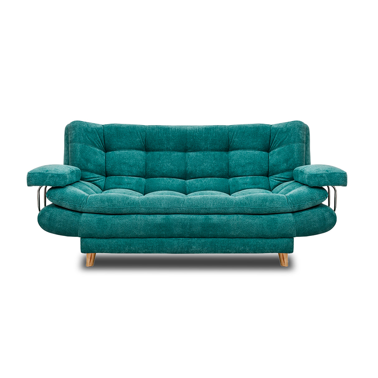 Sofacama Damasco Turquesa 185x40cm De Cuatro Puestos Reclinable - SOFAS Y POLTRONAS | Bylmo