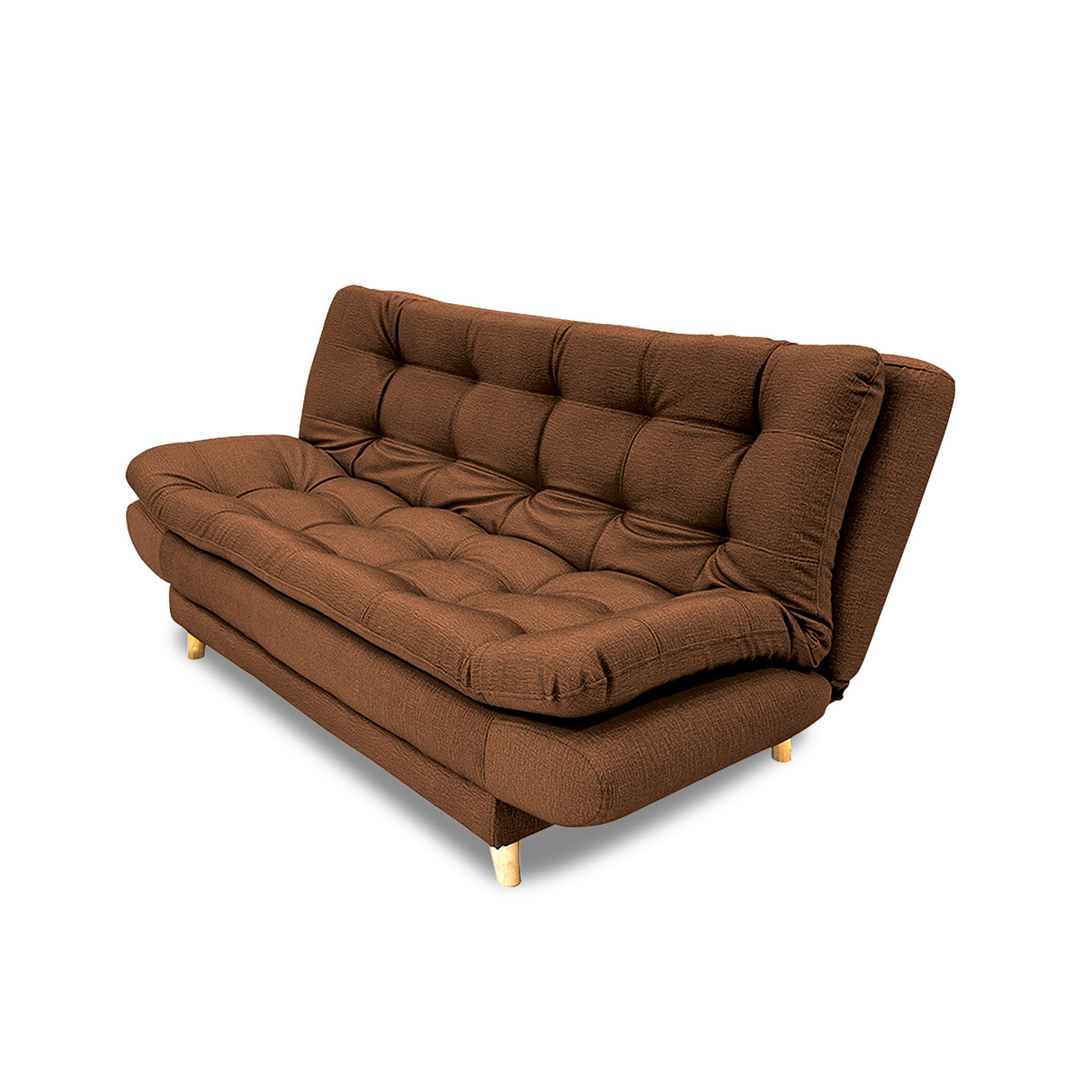 Sofacama Damasco Cafe Oscuro 185x40cm De Cuatro Puestos Reclinable Con 2 Cojines Decorativos - SOFAS Y POLTRONAS | Bylmo