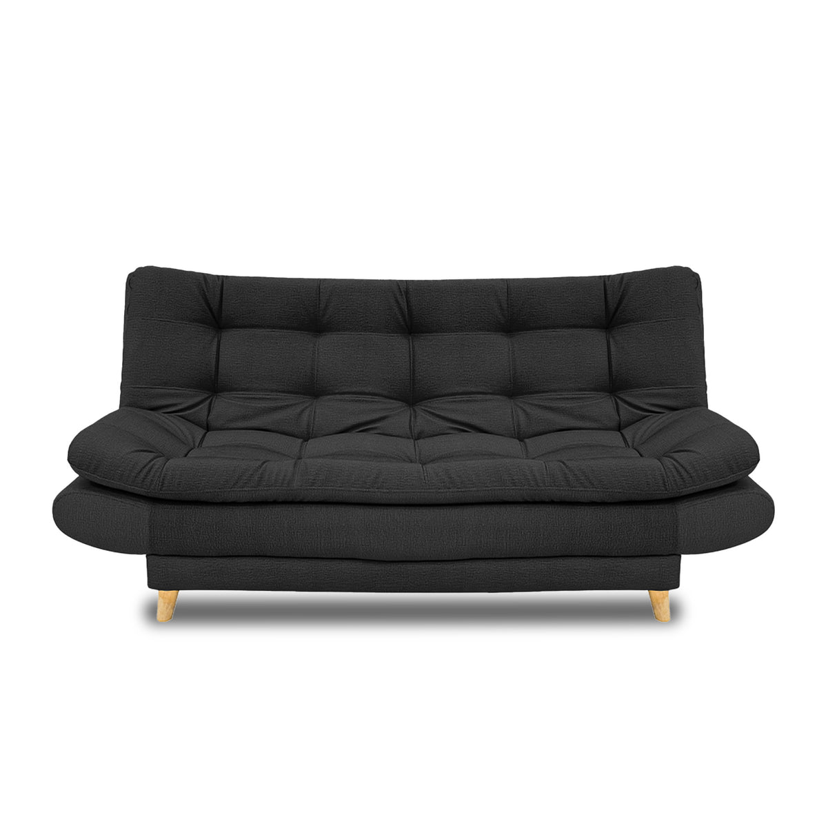 Sofacama Damasco Negro 185x40cm De Cuatro Puestos Reclinable Con 2 Cojines Decorativos - SOFAS Y POLTRONAS | Bylmo