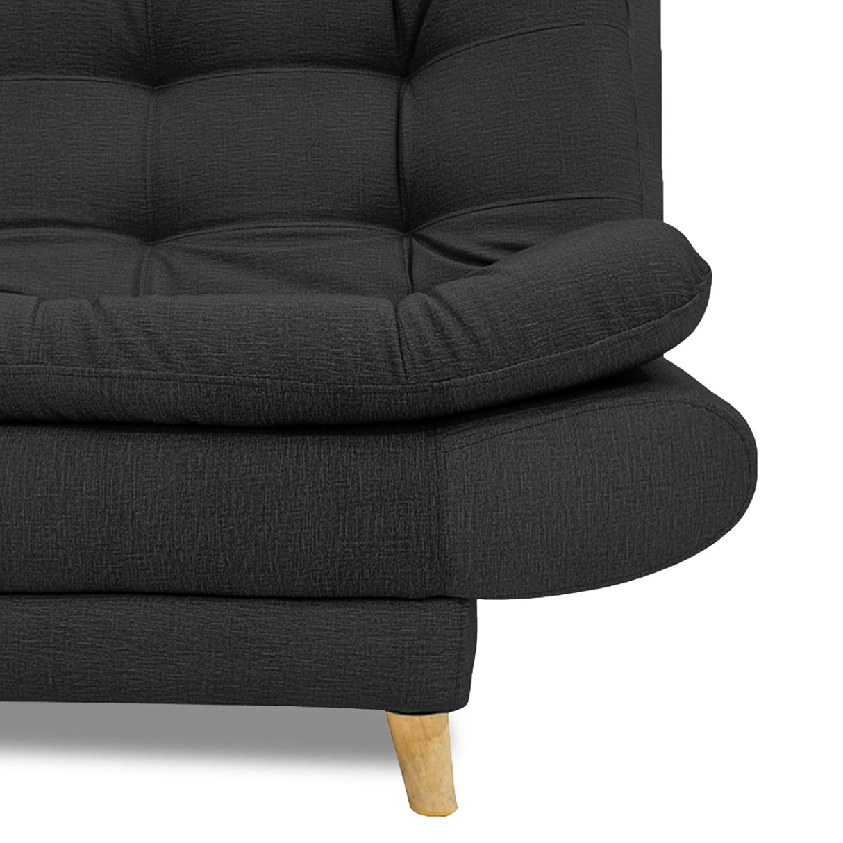 Sofacama Damasco Negro 185x40cm De Cuatro Puestos Reclinable Con 2 Cojines Decorativos - SOFAS Y POLTRONAS | Bylmo