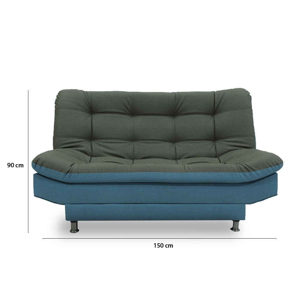 Sofacama Moltochic Gris Azul 120x90cm De Cuatro Puestos Reclinable - SOFAS Y POLTRONAS | Bylmo
