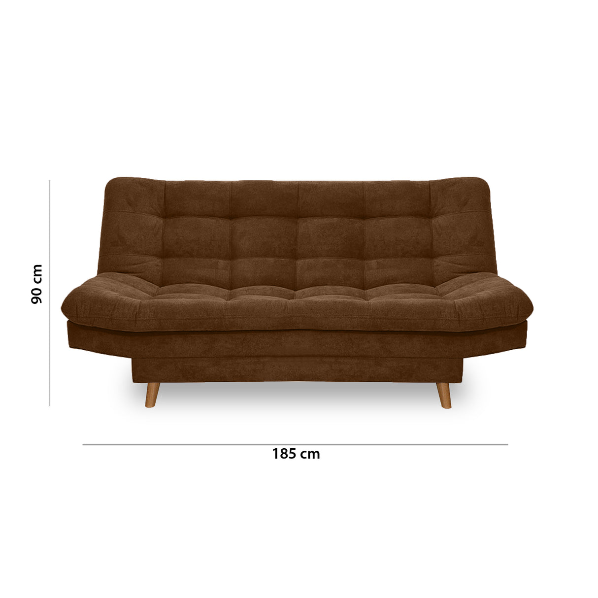 Sofacama Moltochic Cafe Oscuro 185x40cm De Cuatro Puestos Reclinable - SOFAS Y POLTRONAS | Bylmo