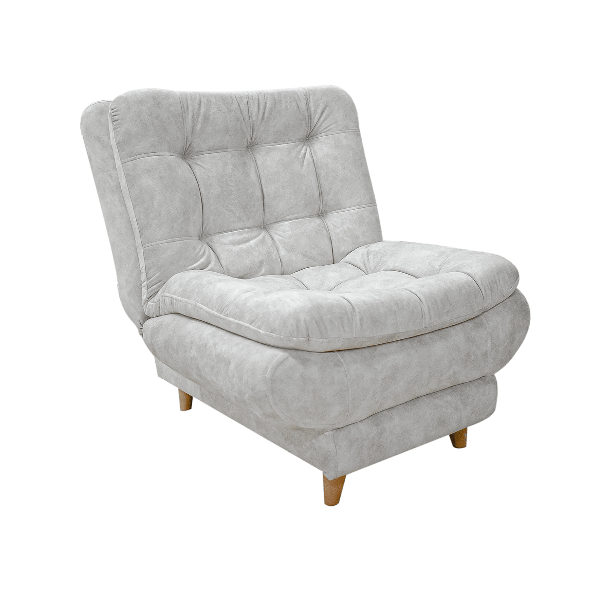 Sala Damasco Gris Claro 180x40cm De Cuatro Puestos Con Sofacama Sillas Auxiliares y Puff - SOFAS Y POLTRONAS | Bylmo