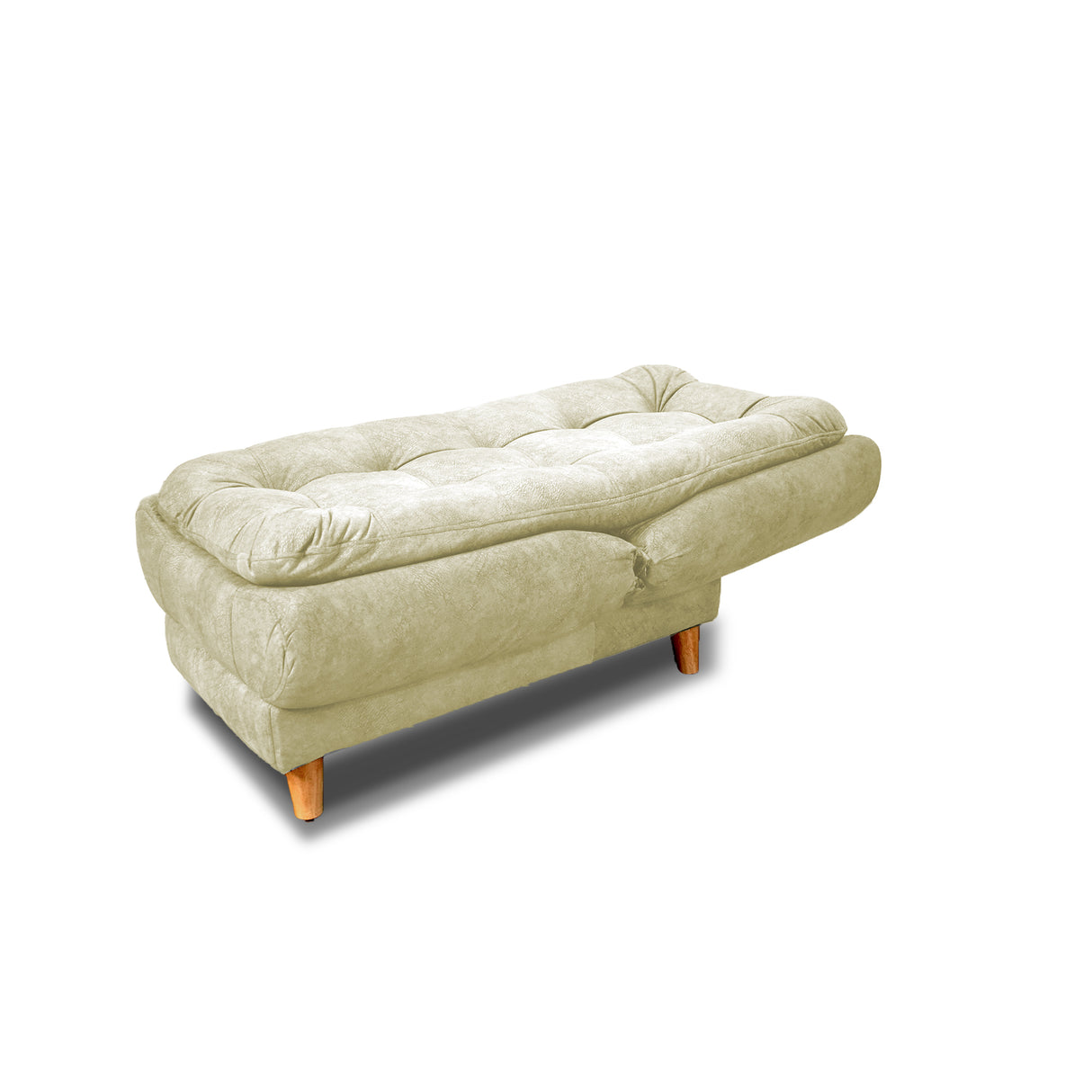 Sala Damasco Beige 150x40cm De Cuatro Puestos Con Sofacama Sillas Auxiliares y Puff - SOFAS Y POLTRONAS | Bylmo