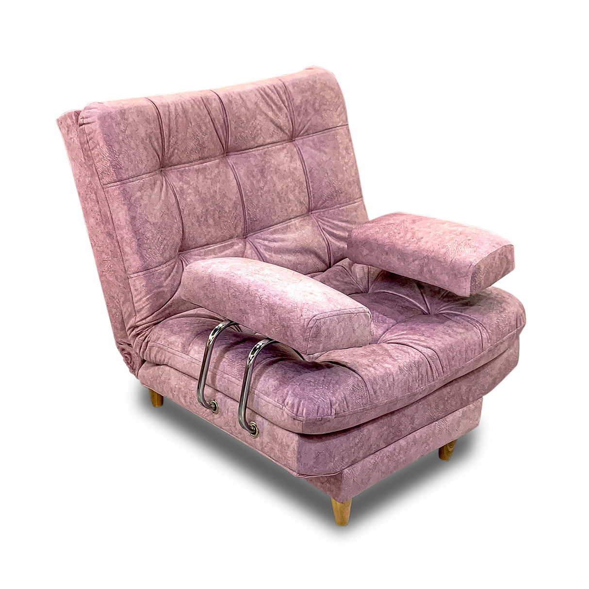 Sala Moltochic Rosa 185x90cm De Cuatro Puestos Con Sofacama Sillas Auxiliares y Puff - SOFAS Y POLTRONAS | Bylmo