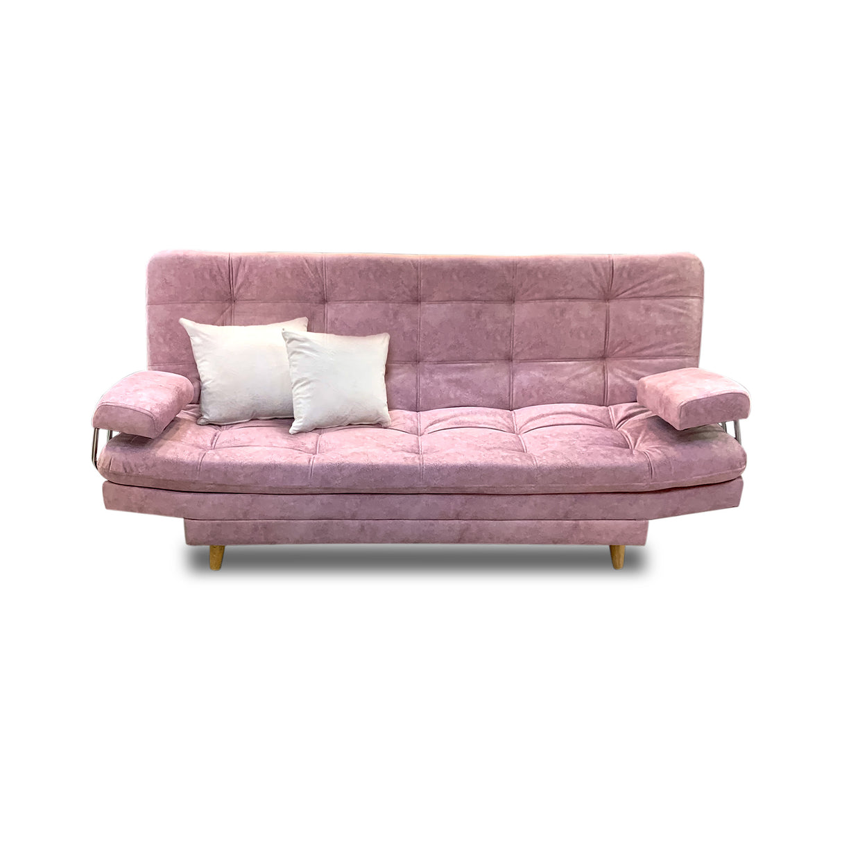 Sala Moltochic Rosa 185x90cm De Cuatro Puestos Con Sofacama Sillas Auxiliares y Puff - SOFAS Y POLTRONAS | Bylmo