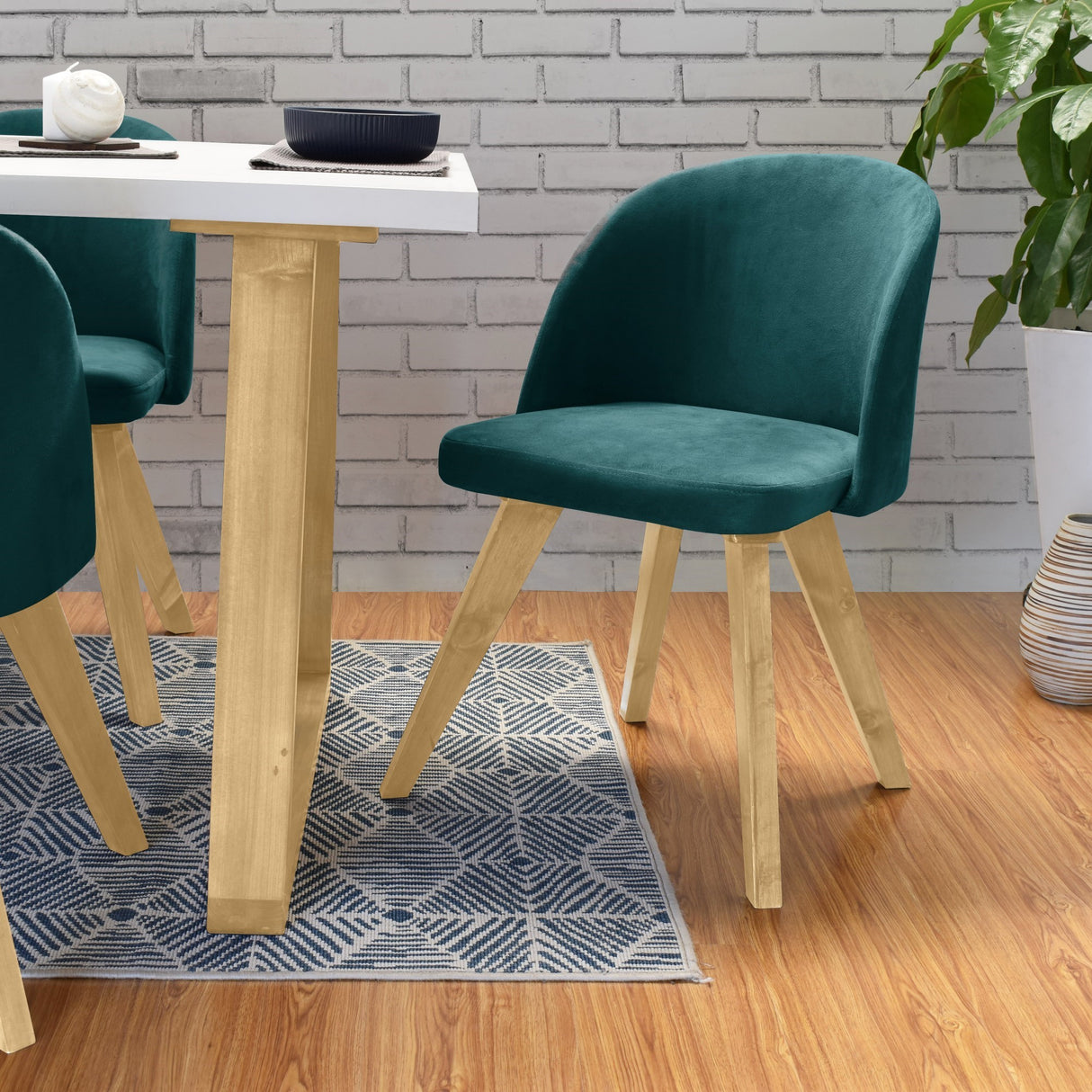 Silla de Comedor Sabina Petróleo 54x77cm Asiento Cuadradro - SILLAS Y BUTACOS | Bylmo