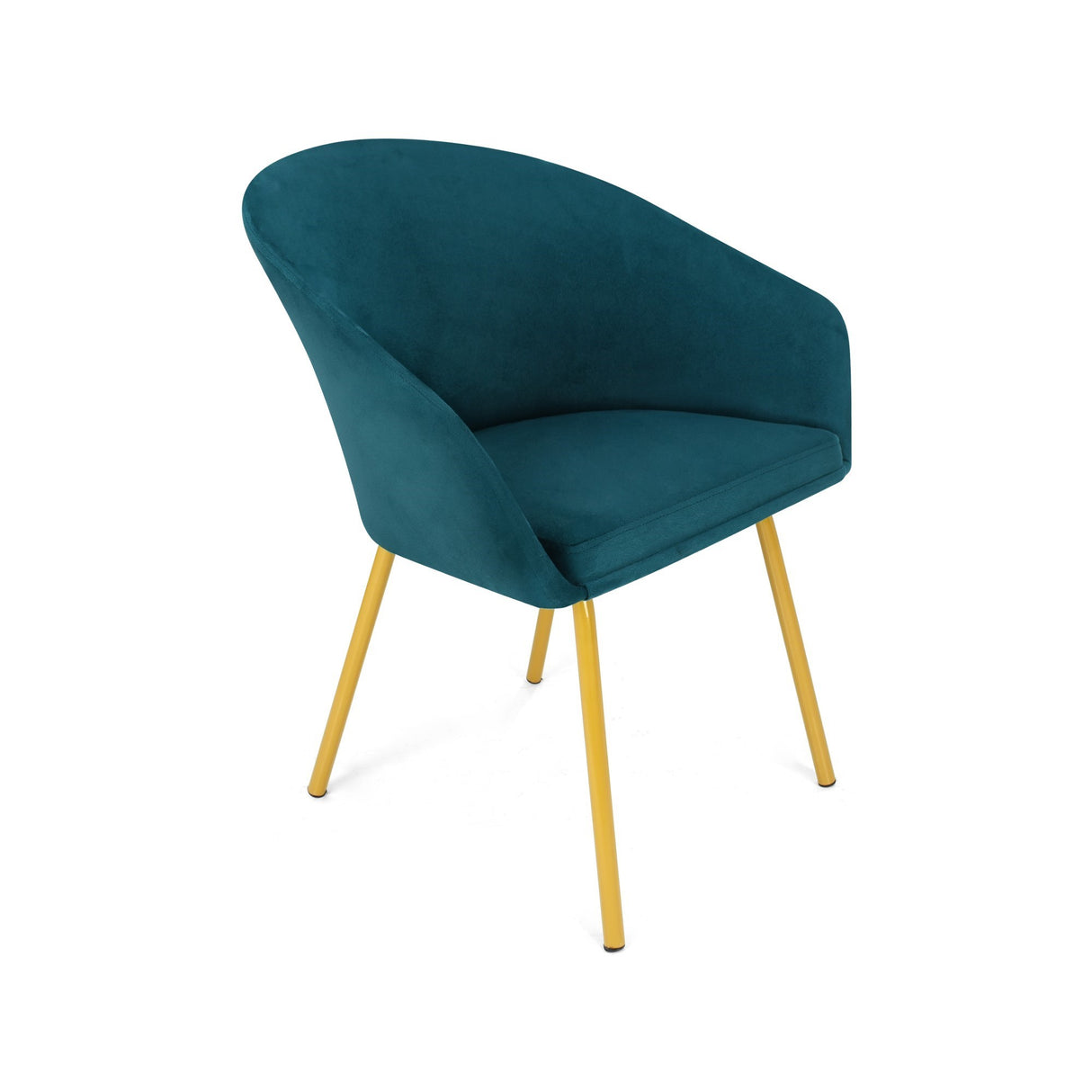 Silla de Comedor Aurora Petróleo 61x77cm Asiento Ovalado Con Apoya Brazos - SILLAS Y BUTACOS | Bylmo