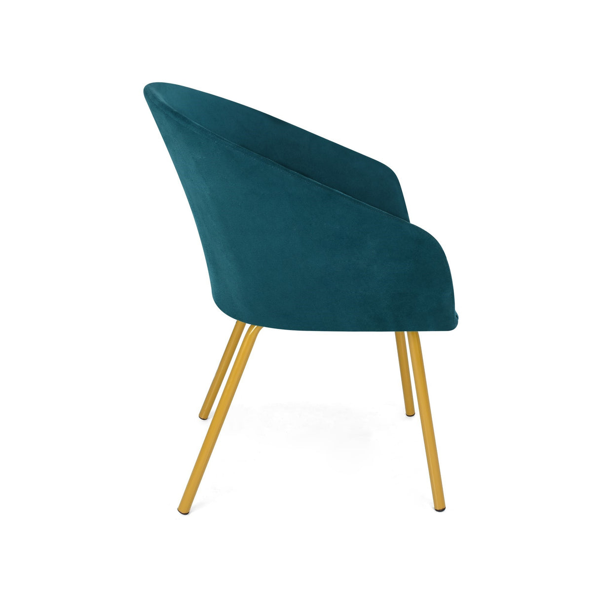 Silla de Comedor Aurora Petróleo 61x77cm Asiento Ovalado Con Apoya Brazos - SILLAS Y BUTACOS | Bylmo