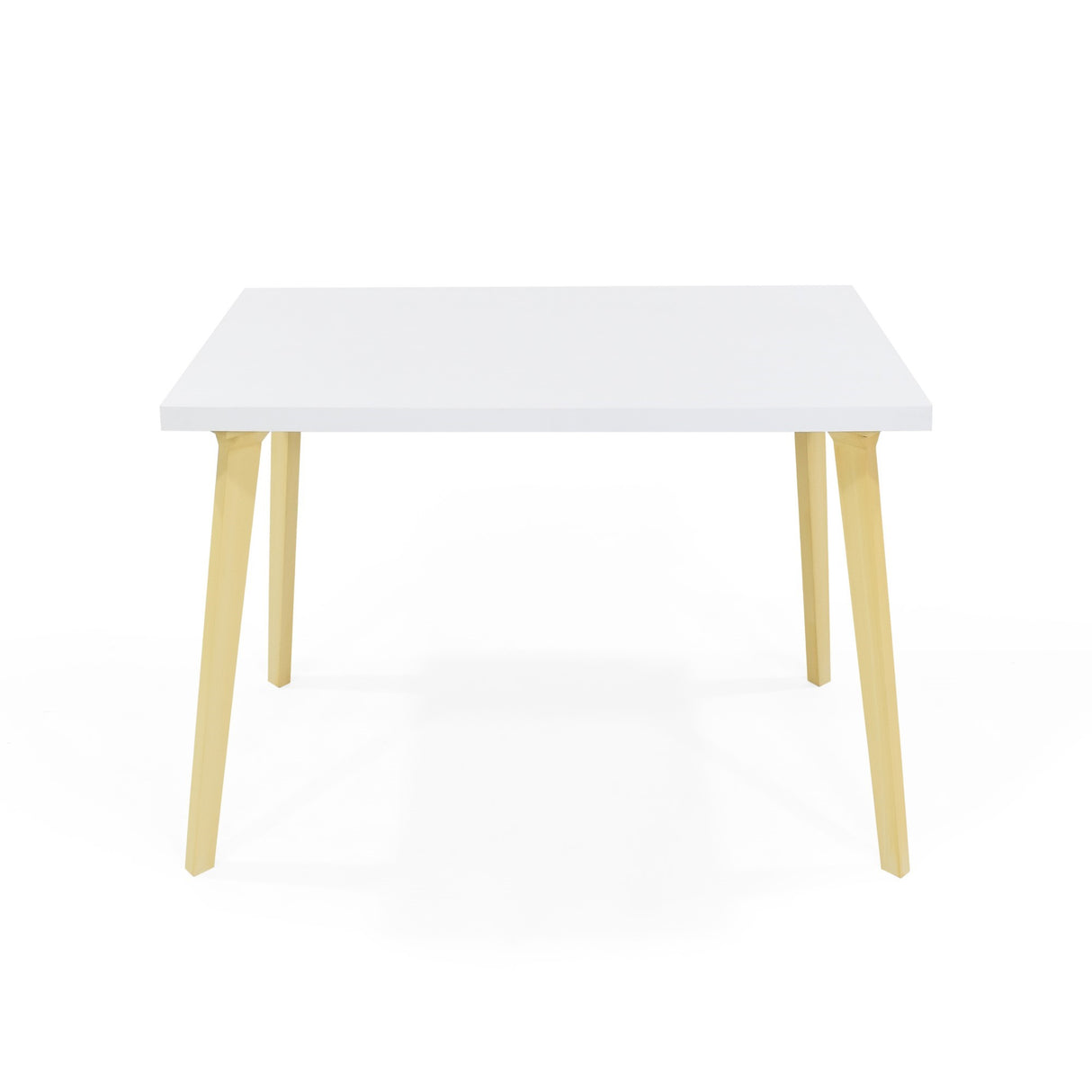 Comedor Rectangular Lugo Blanco y Matiz Natural 110x76cm De Cuatro Puestos Sin Sillas - COMEDORES | Bylmo