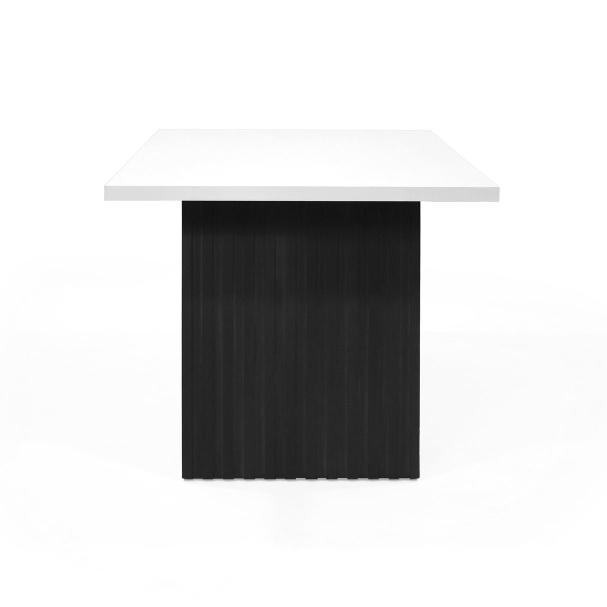 Comedor Rectangular Aragon Blanco y Negro 150x73cm De Cuatro Puestos Sin Sillas - COMEDORES | Bylmo