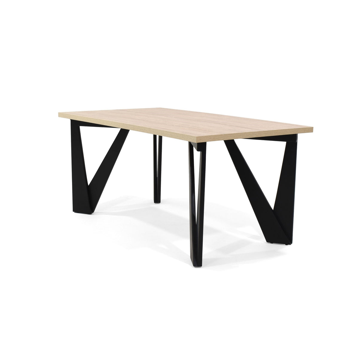 Comedor Rectangular Brixton Duna y Matiz Negro 160x74cm De 6 Puestos Sin Sillas - COMEDORES | Bylmo