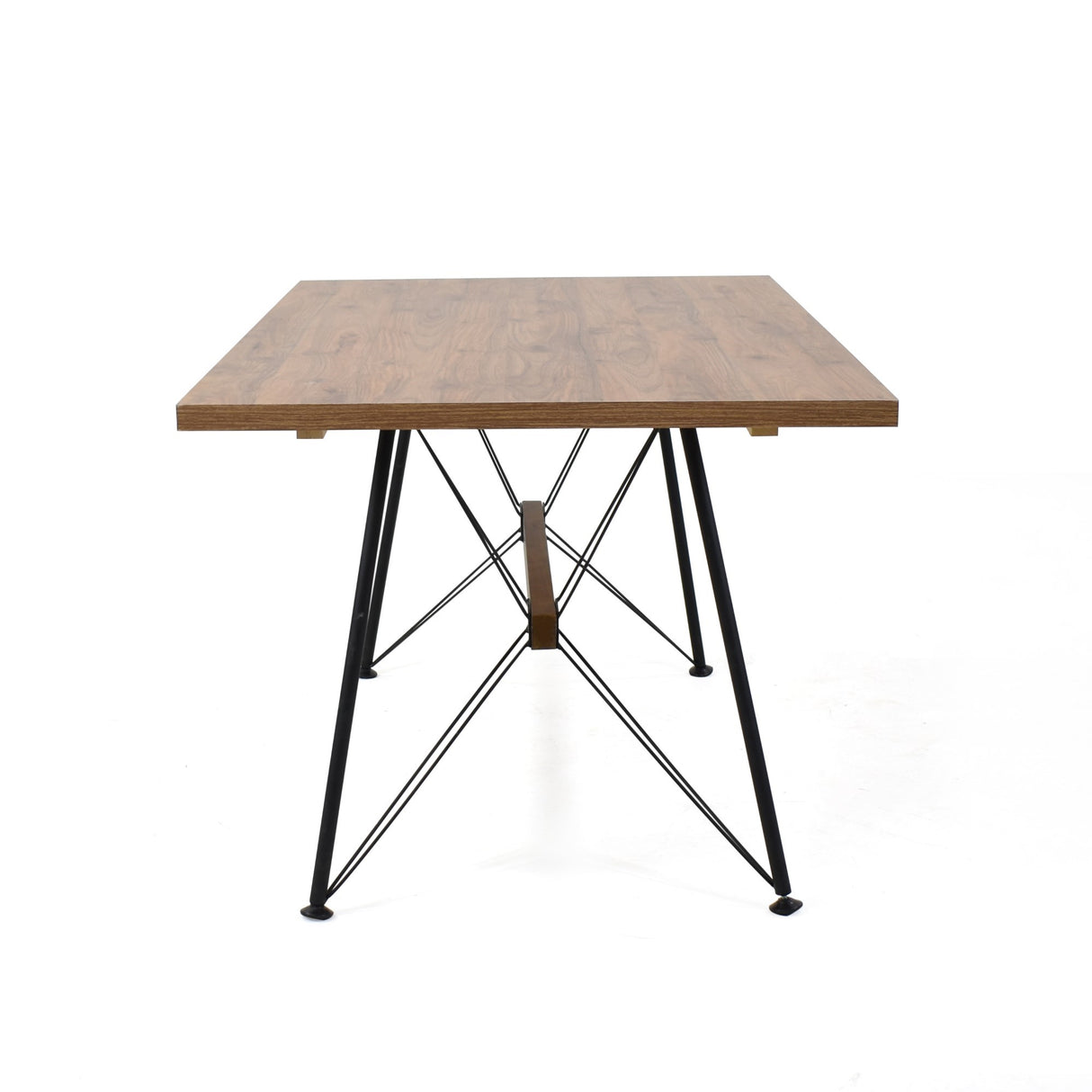 Comedor Rectangular Falcon Mácula y Negro Metálico 150x74cm De Seis Puestos Sin Sillas - COMEDORES | Bylmo