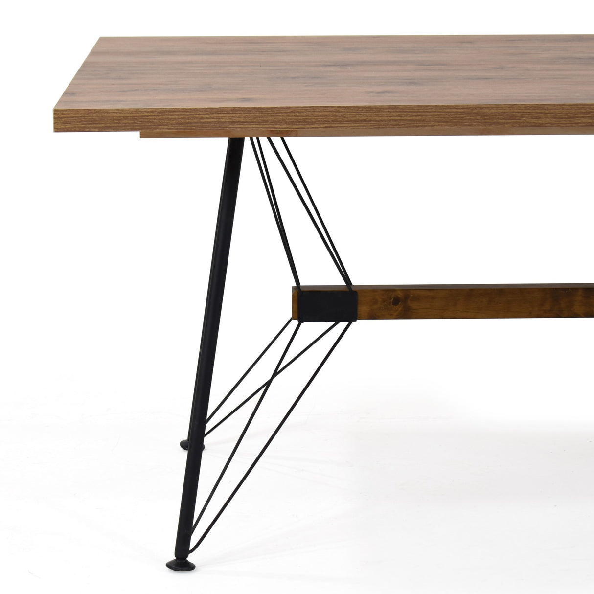 Comedor Rectangular Falcon Mácula y Negro Metálico 150x74cm De Seis Puestos Sin Sillas - COMEDORES | Bylmo