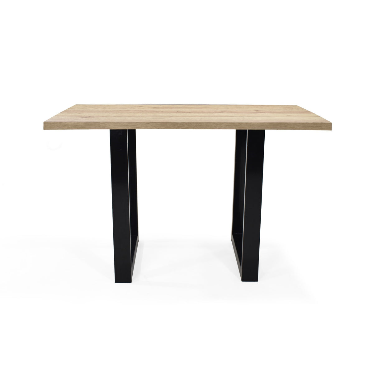 Comedor Rectangular Marsella Duna y Negro Metálico 122x75cm De Cuatro Puestos Sin Sillas - COMEDORES | Bylmo