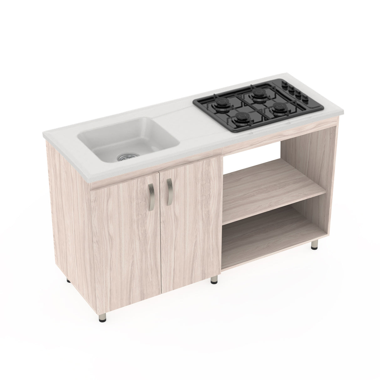 Cocina Modular Vive Soder 150x88cm Con Mesón y Con Estufa - COCINAS | Bylmo