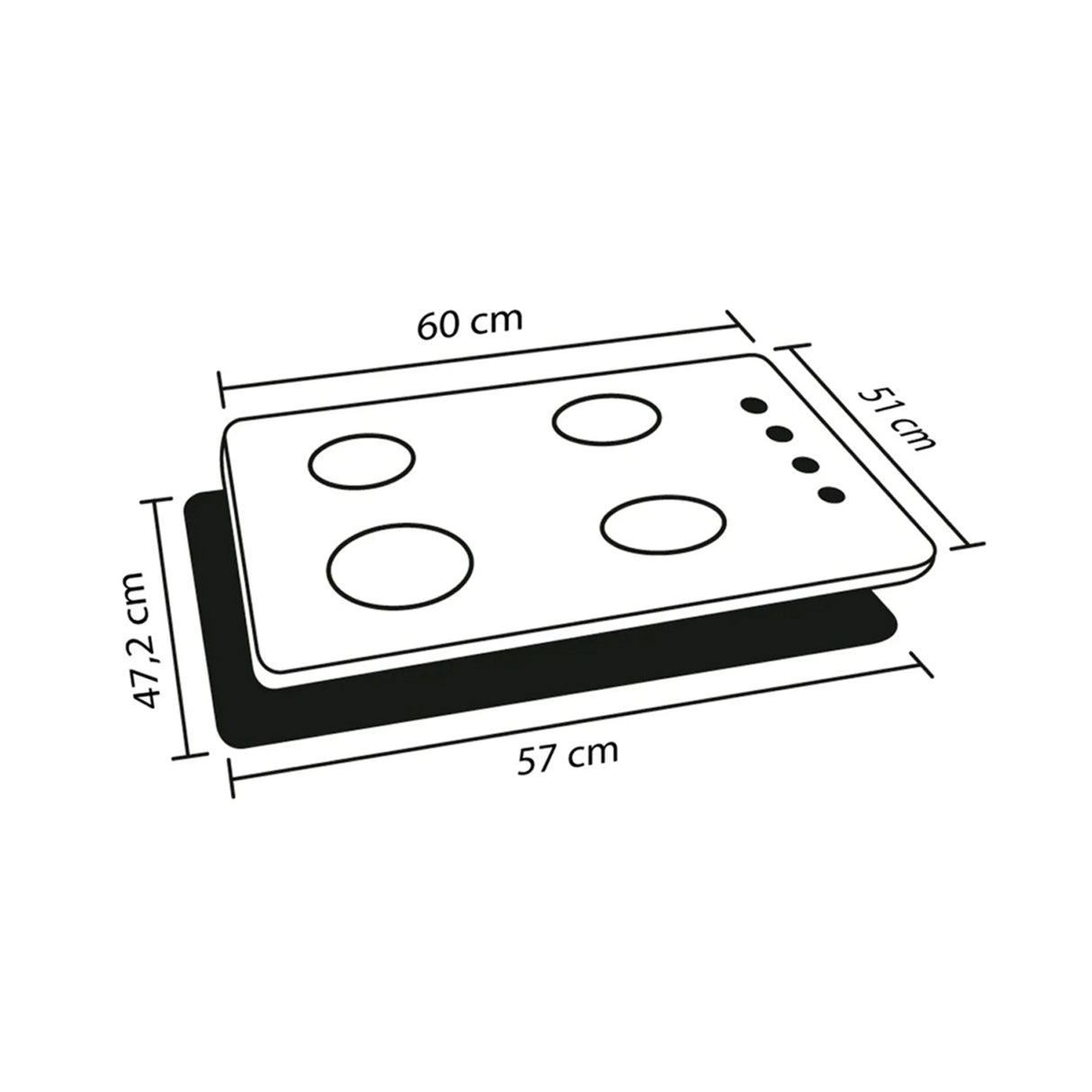 Cocina Modular Zafiro Blanco y Gris 180x75cm Con Mesón y Con Estufa - COCINAS | Bylmo