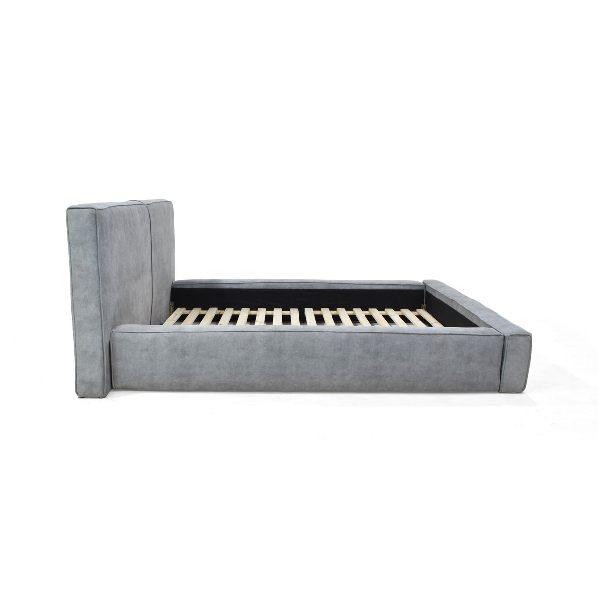 Cama Lennon Plata 210x92cm para Colchón Queen 160 X 190 Cm con Cabecero - CAMAS | Bylmo