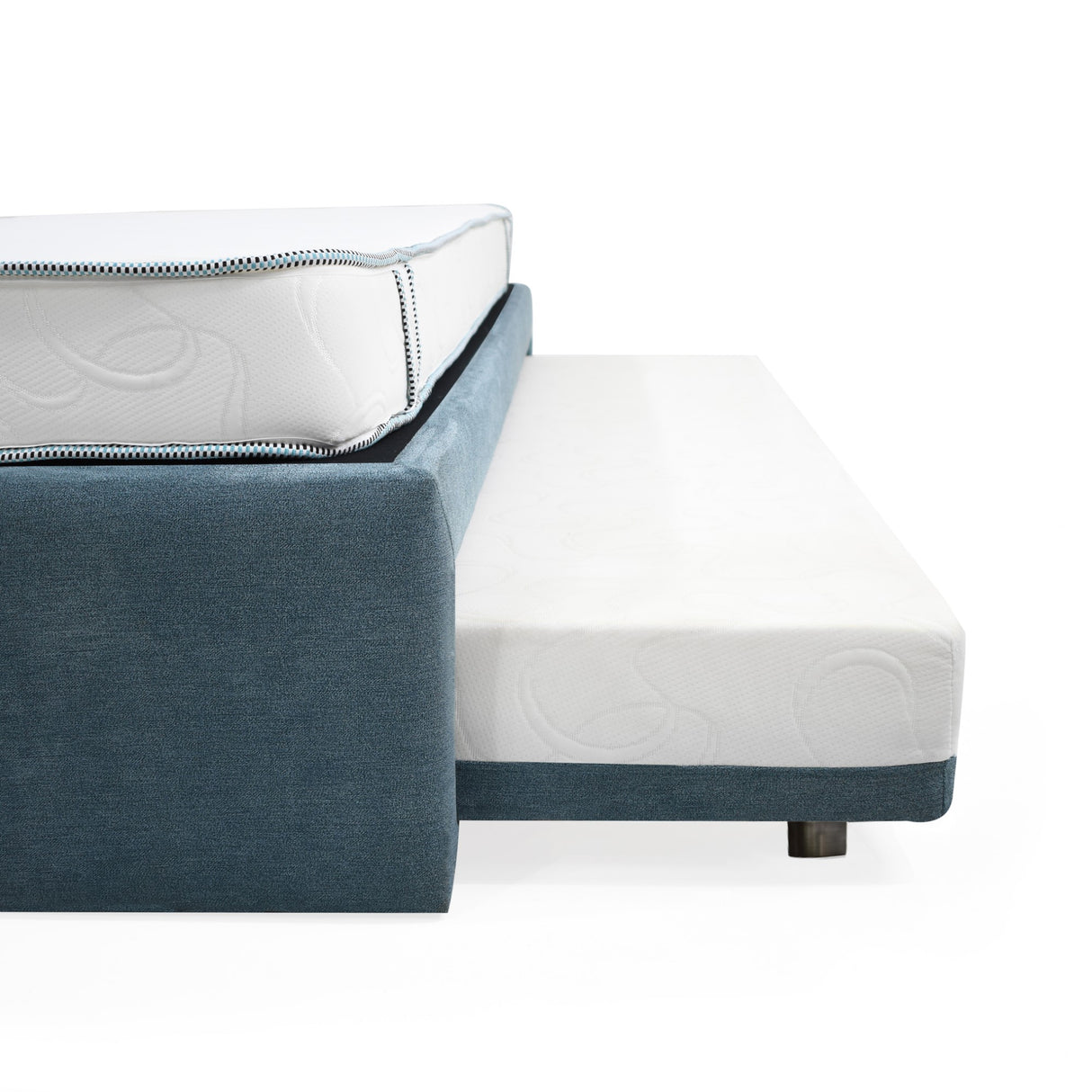 Cama Nido Infantil Finlandia Indigo y Cromado 105x37cm para Colchón Sencillo 100 X 190 Cm con Colchoneta - CAMAS | Bylmo