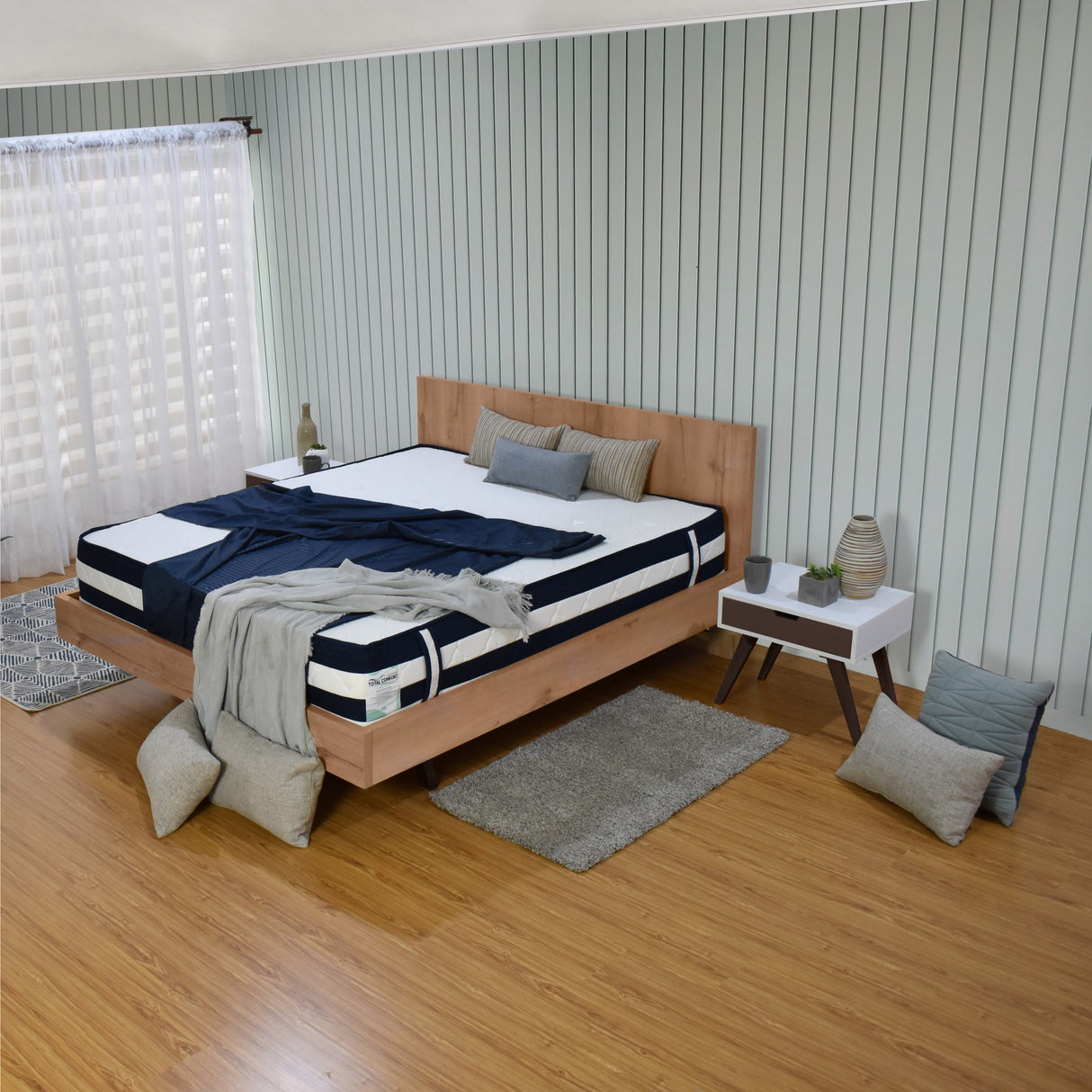 Cama Libia Mácula y Natural 146x90cm para Colchón Doble 140 X 190 Cm con Cabecero - CAMAS | Bylmo