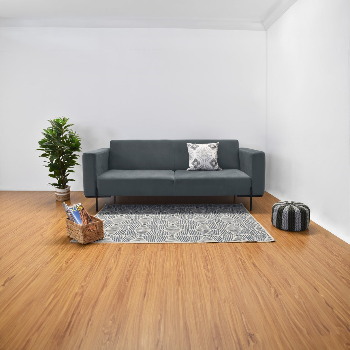 Sofacama Barcelona Gris 210x81cm de Tres Puestos Recinable con Apoya Brazos - SOFAS Y POLTRONAS | Bylmo