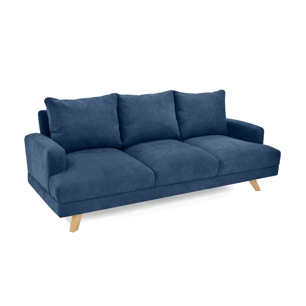 Sofá Lisboa Indigo 192x85cm de Tres Puestos con Apoya Brazos - SOFAS Y POLTRONAS | Bylmo