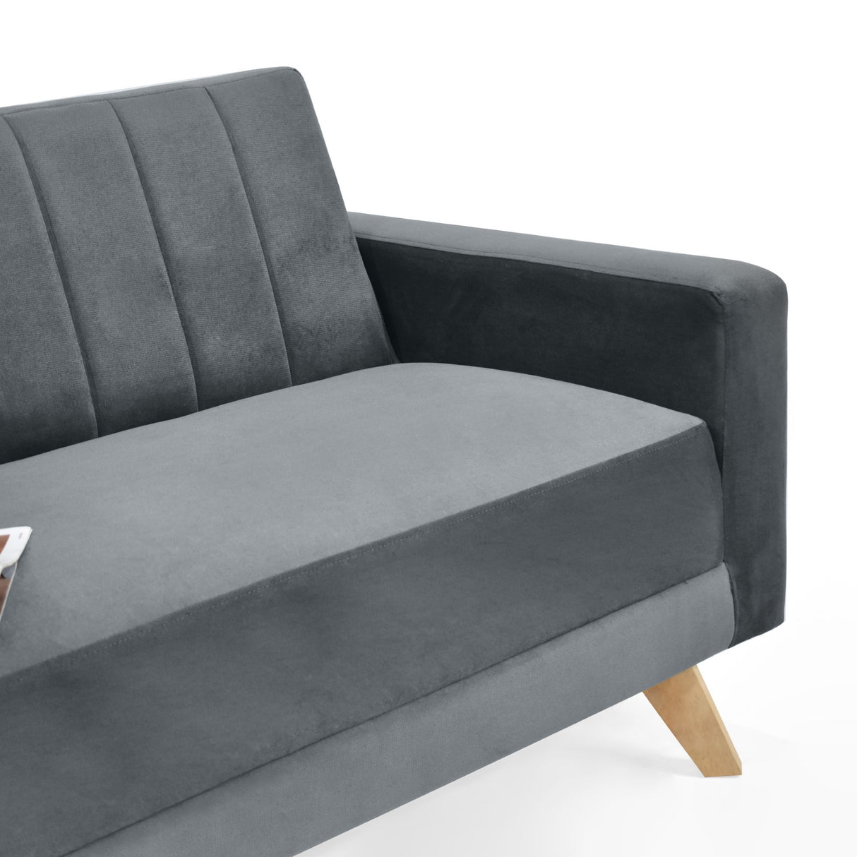 Sofá Baru Gris 152x83cm de Dos Puestos con Apoya Brazos - SOFAS Y POLTRONAS | Bylmo