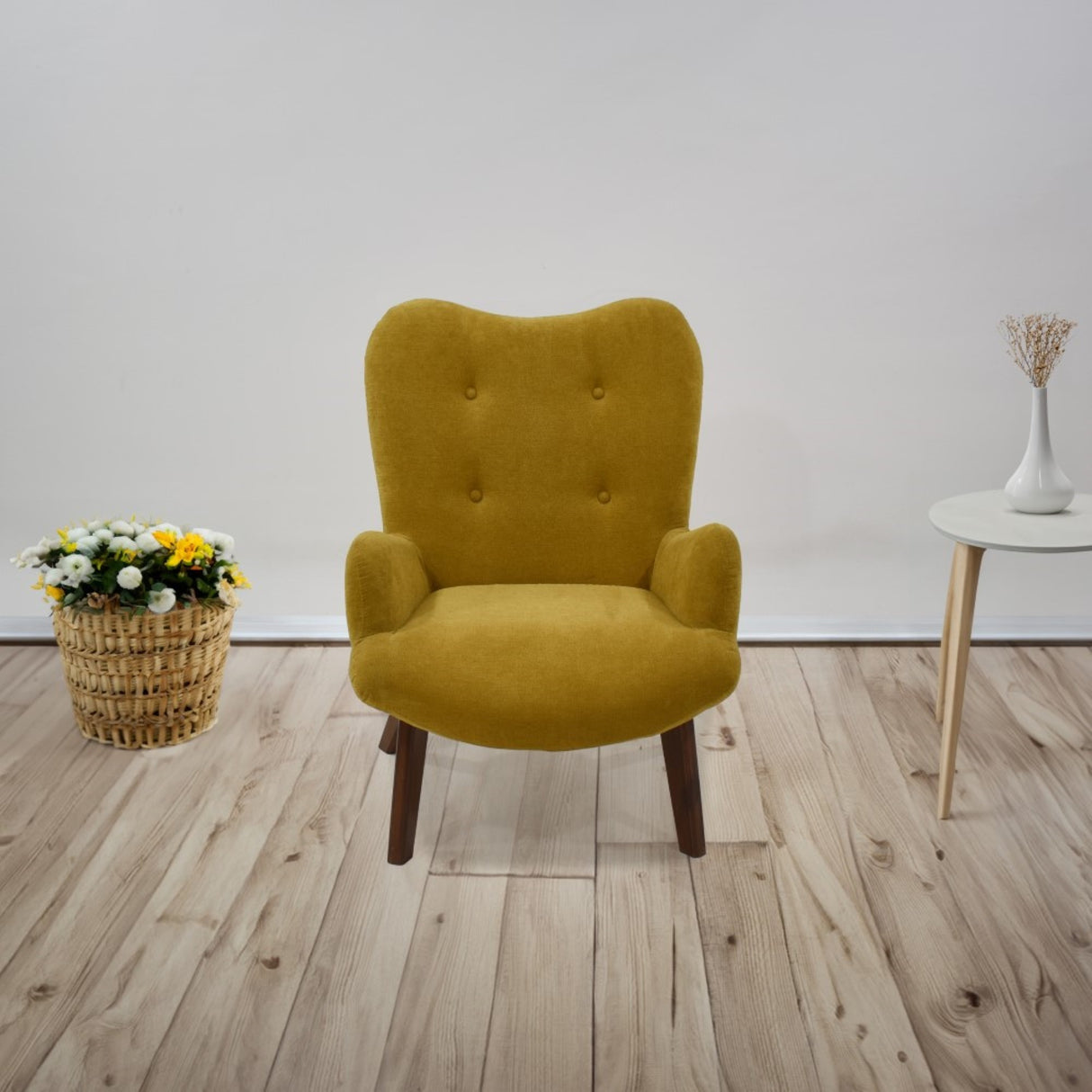 Poltrona Veneto Mostaza 59x98cm de Un Puesto con Apoya Brazos - SOFAS Y POLTRONAS | Bylmo