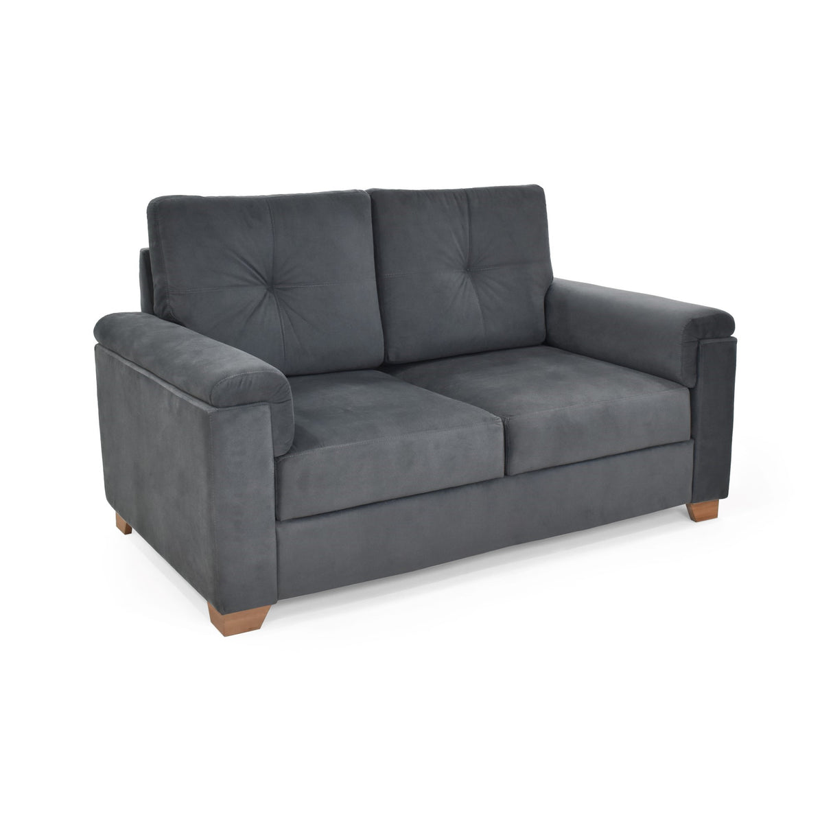 Sofá Zamora Gris 150x85cm de Dos Puestos con Apoya Brazos - SOFAS Y POLTRONAS | Bylmo