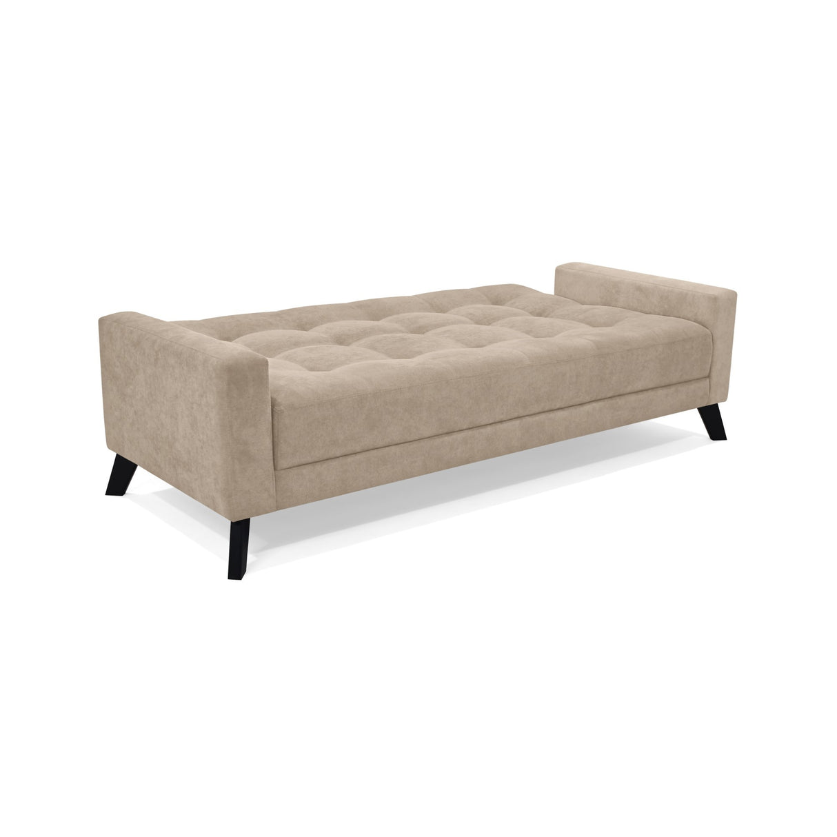 Sofacama Sahara Taupe 206x82cm de Tres Puestos Recinable con Apoya Brazos - SOFAS Y POLTRONAS | Bylmo