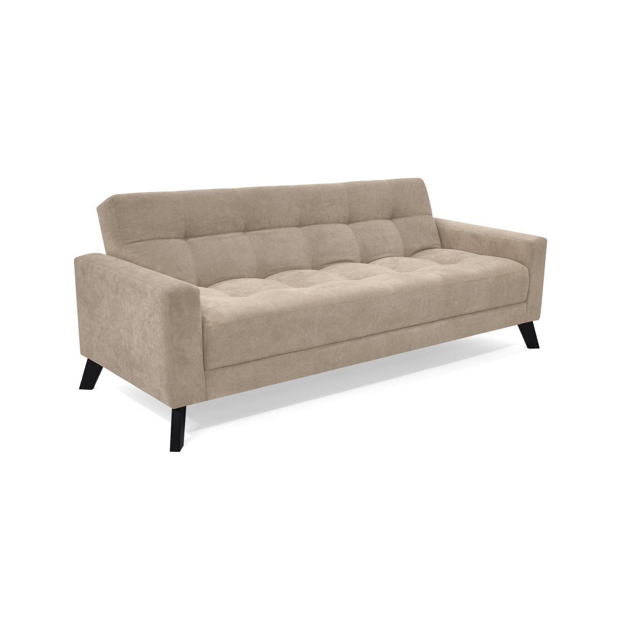Sofacama Sahara Taupe 206x82cm de Tres Puestos Recinable con Apoya Brazos - SOFAS Y POLTRONAS | Bylmo