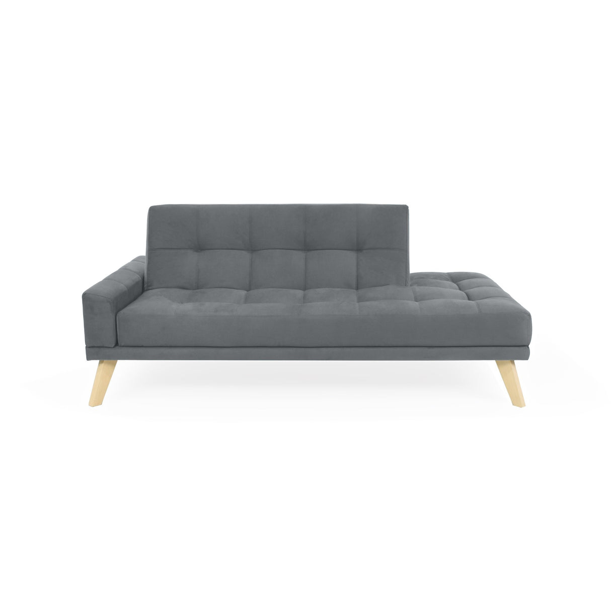Sofacama Brunet Gris 198x84cm de Tres Puestos Recinable con Apoya Brazos - SOFAS Y POLTRONAS | Bylmo
