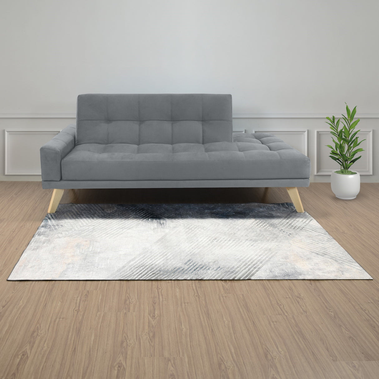 Sofacama Brunet Gris 198x84cm de Tres Puestos Recinable con Apoya Brazos - SOFAS Y POLTRONAS | Bylmo