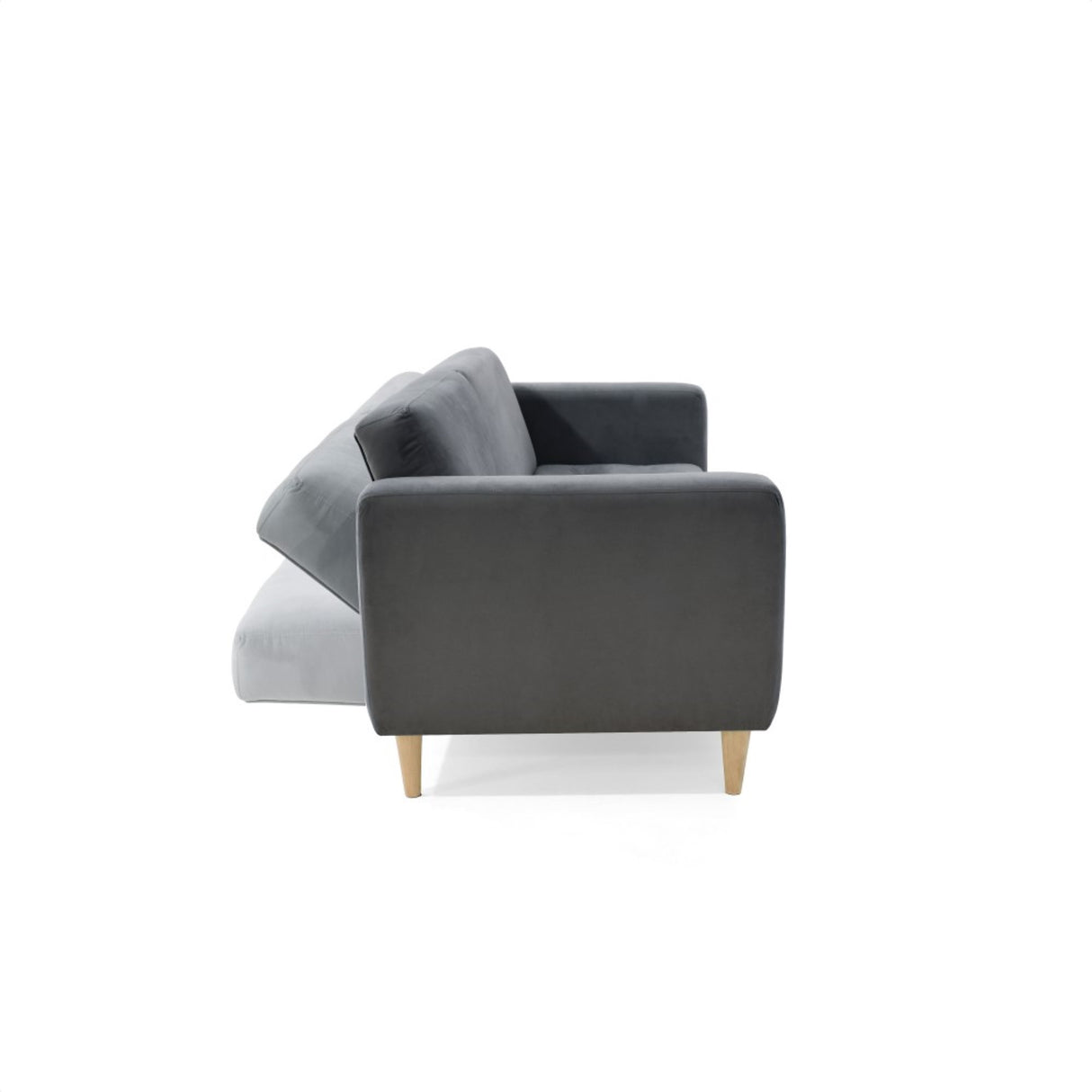 Sofacama Babilonia Gris 205x86cm de Tres Puestos Recinable con Apoya Brazos - SOFAS Y POLTRONAS | Bylmo