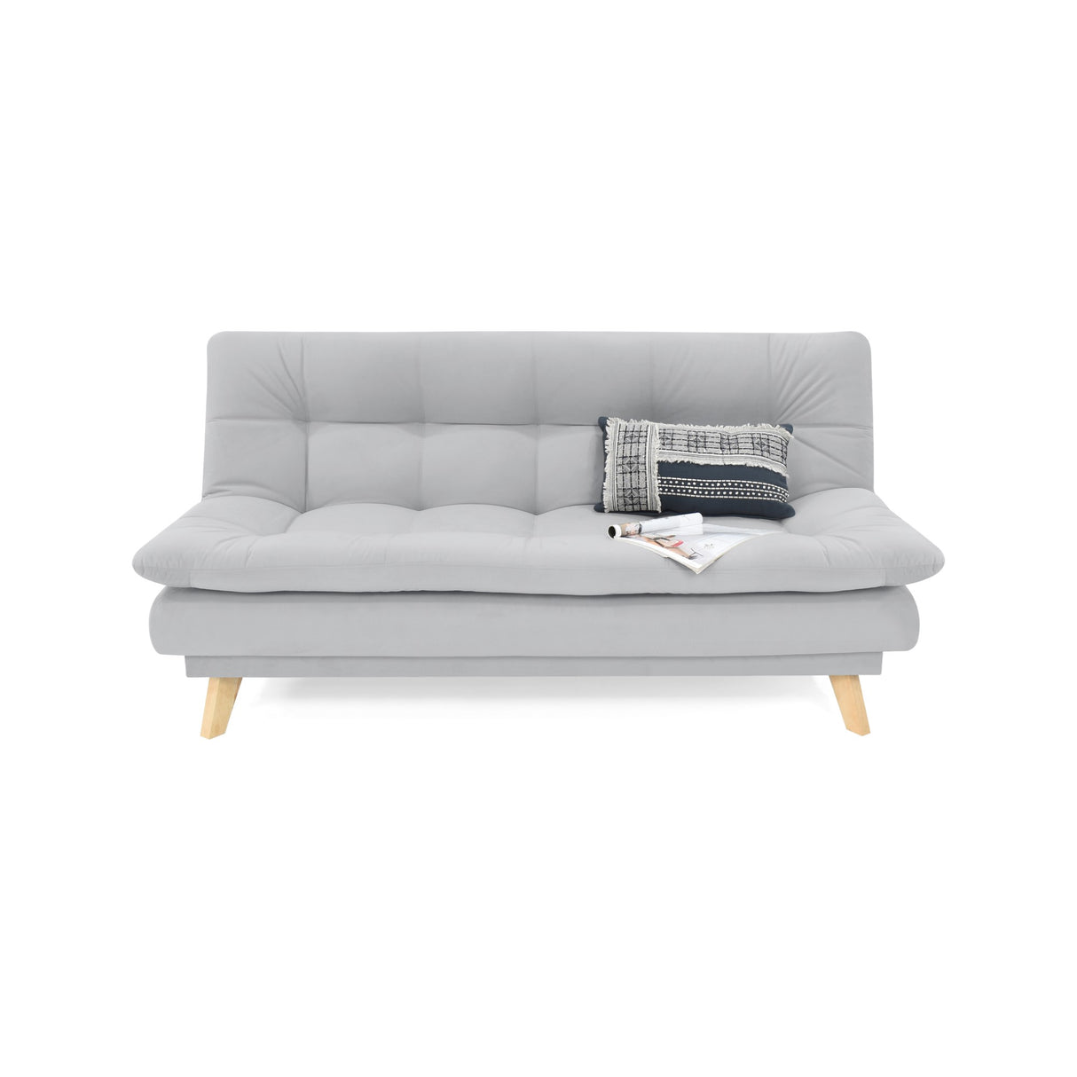 Sofacama Munich Plata 180x85cm de Tres Puestos Recinable Resistente a Rasguños - SOFAS Y POLTRONAS | Bylmo