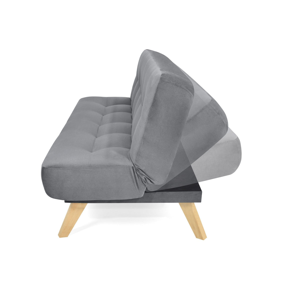 Sofacama Porto Gris 182x85cm de Tres Puestos Recinable - SOFAS Y POLTRONAS | Bylmo