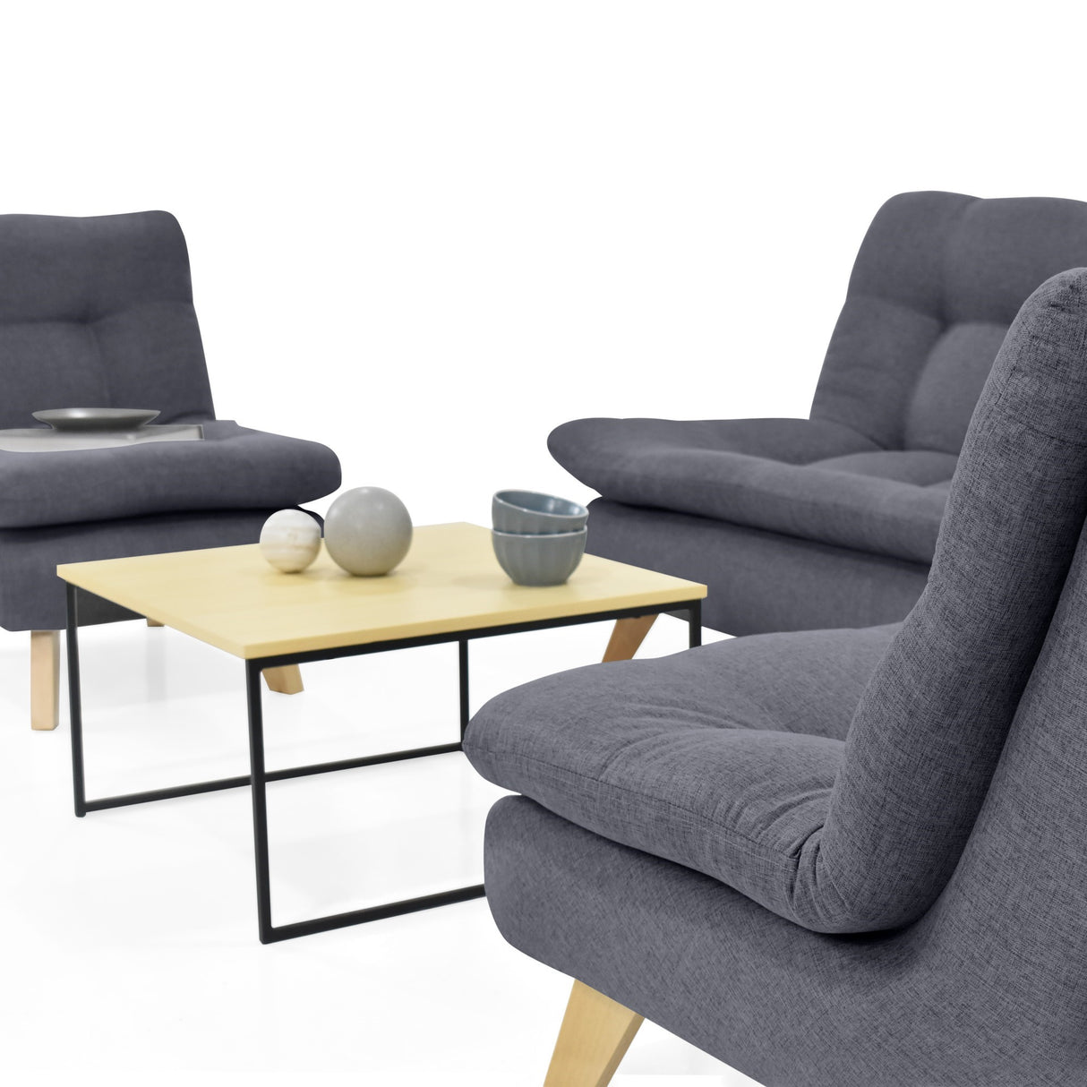 Sala Toulouse Gris 140x80cm de Cuatro Puestos - SOFAS Y POLTRONAS | Bylmo