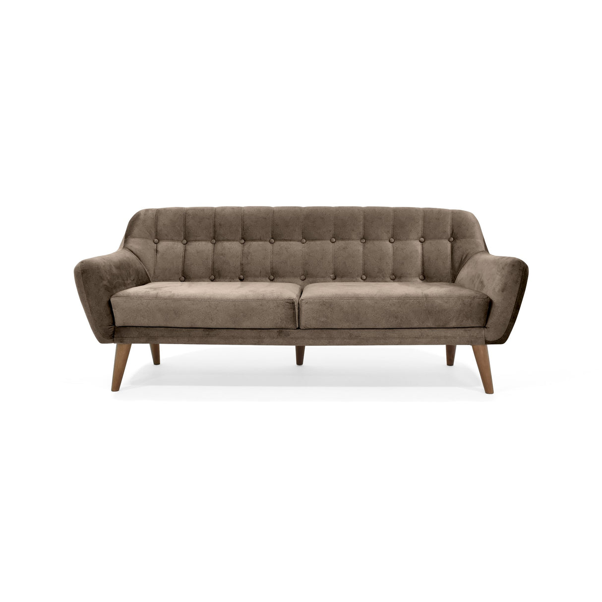 Sofá Roma Taupe 194x78cm de Tres Puestos con Apoya Brazos - SOFAS Y POLTRONAS | Bylmo